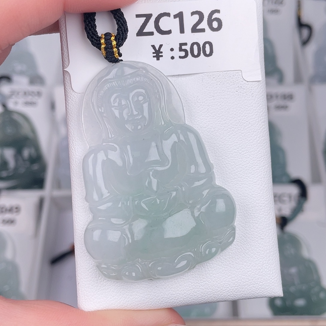 翡翠未镶嵌颈饰zc126