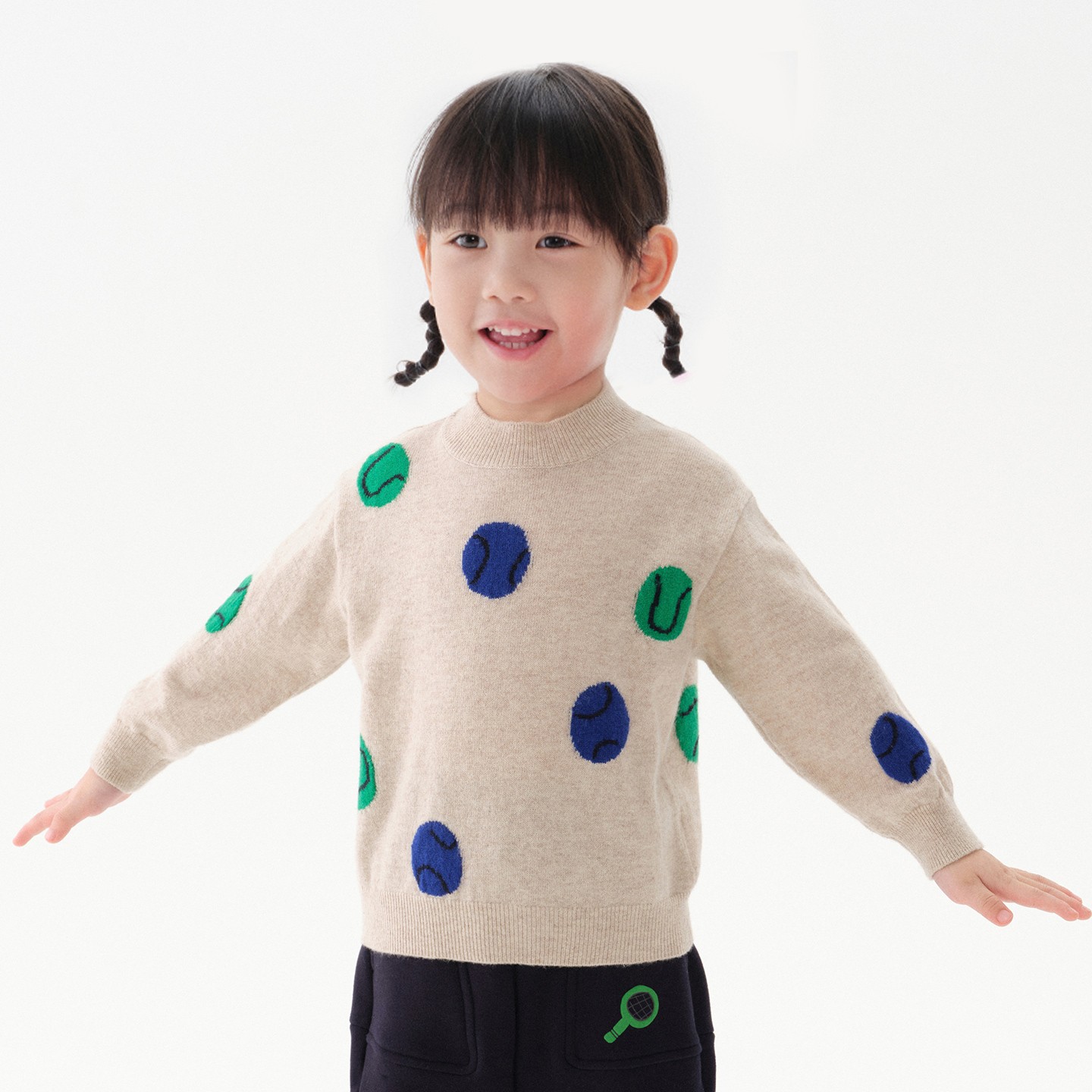 【商场同款】马拉丁童装冬季毛衣冬装男童小童趣味提花亲肤羊绒衫