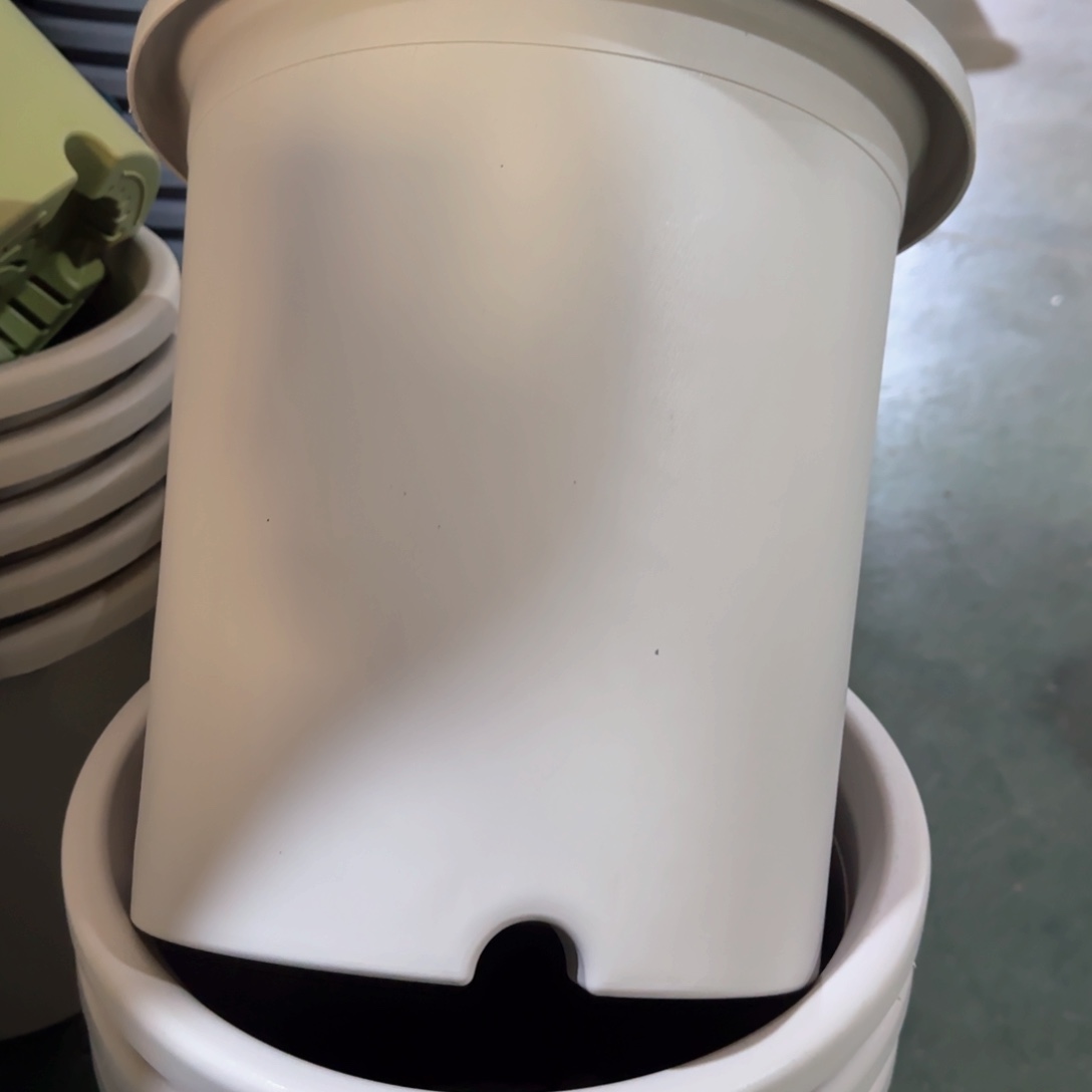 树脂四季盆7#无拖灰白微瑕3