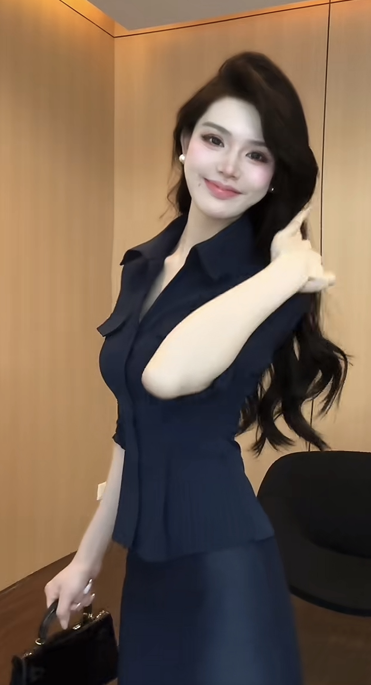 少量现货【凉萤万声】高级条纹衬衫加半身裙套装3055款半身裙3058款