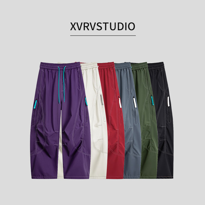 XVRV【秋上新】工装裤女2025美式户外阔腿冲锋裤高腰休闲运动裤子