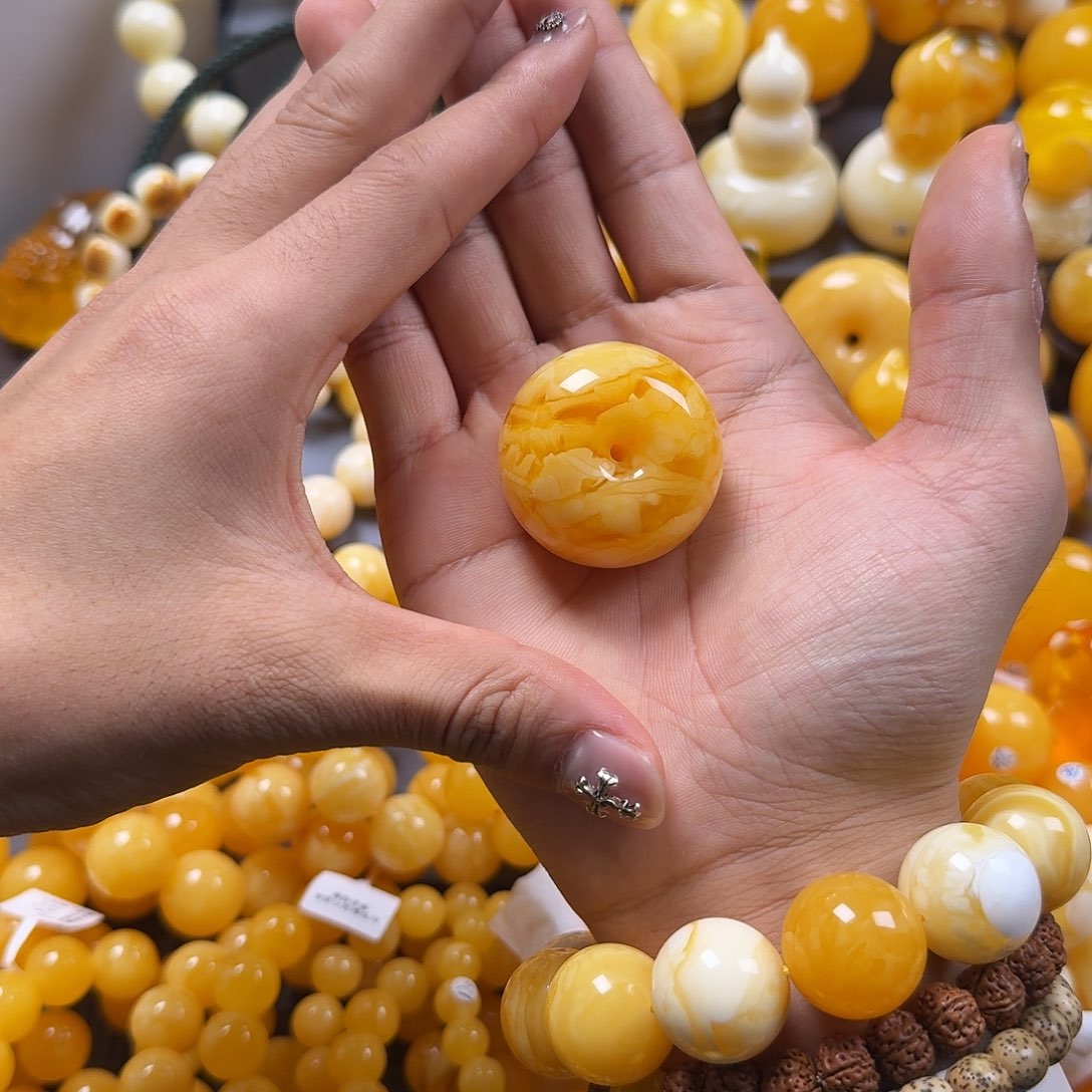 琥珀珠宝奇石未镶嵌虎皮墩子