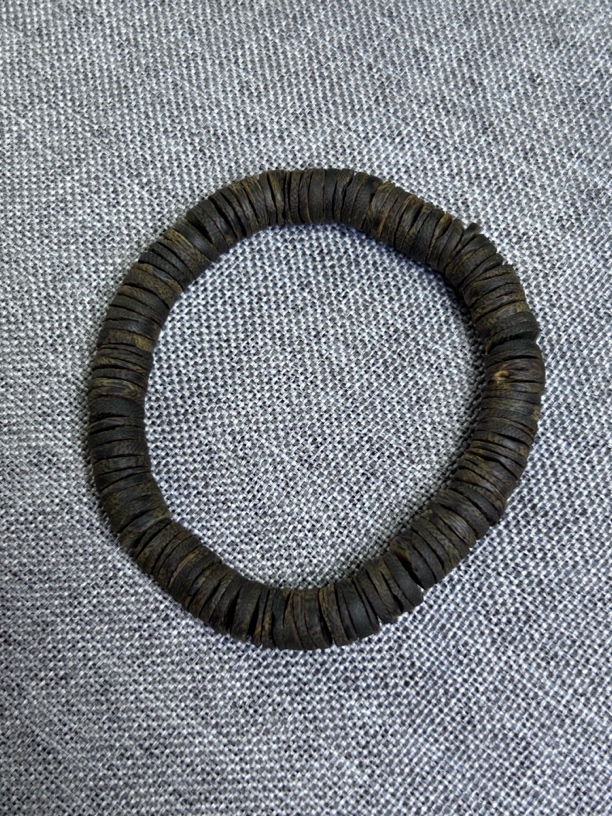 沉香08沉水 片片珠单圈手串收藏级老料 9.3克