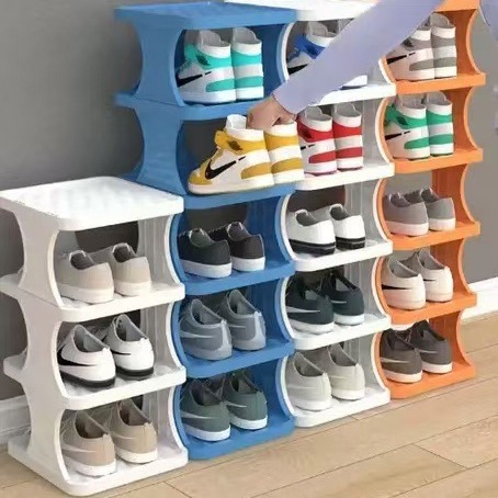 爆款简易鞋架家用门口小型鞋柜多层省空间收纳折叠鞋架子直销