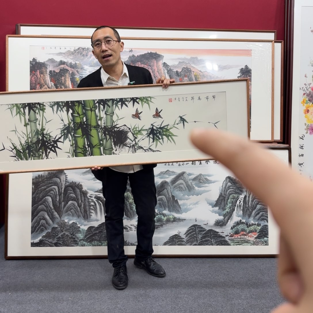 国画带框绘画160/45尺寸