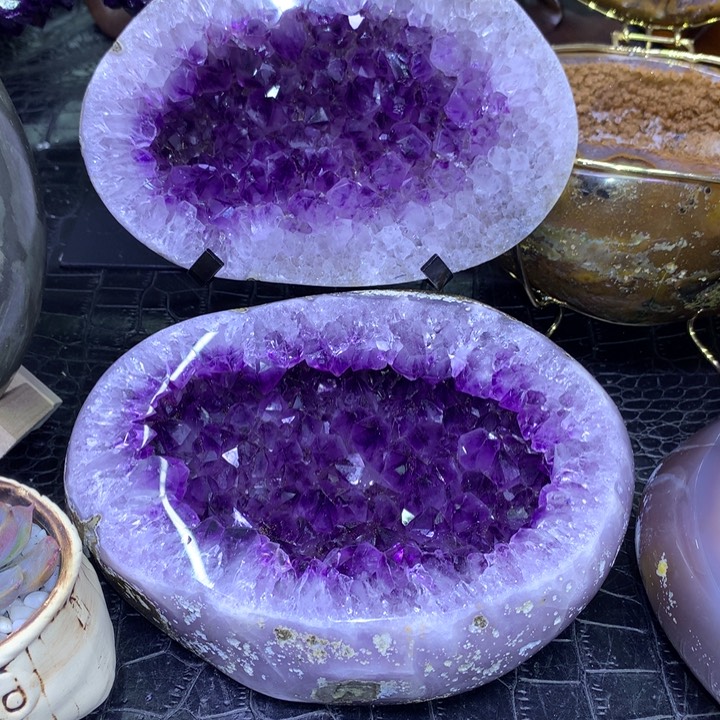 水晶福利紫晶盆未镶嵌