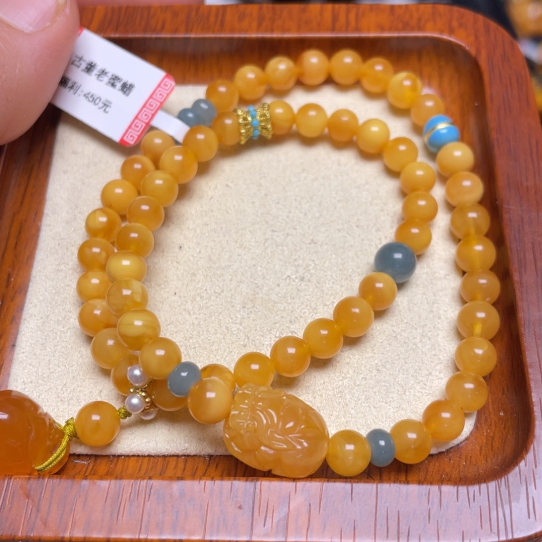 蜜蜡手链未镶嵌手串