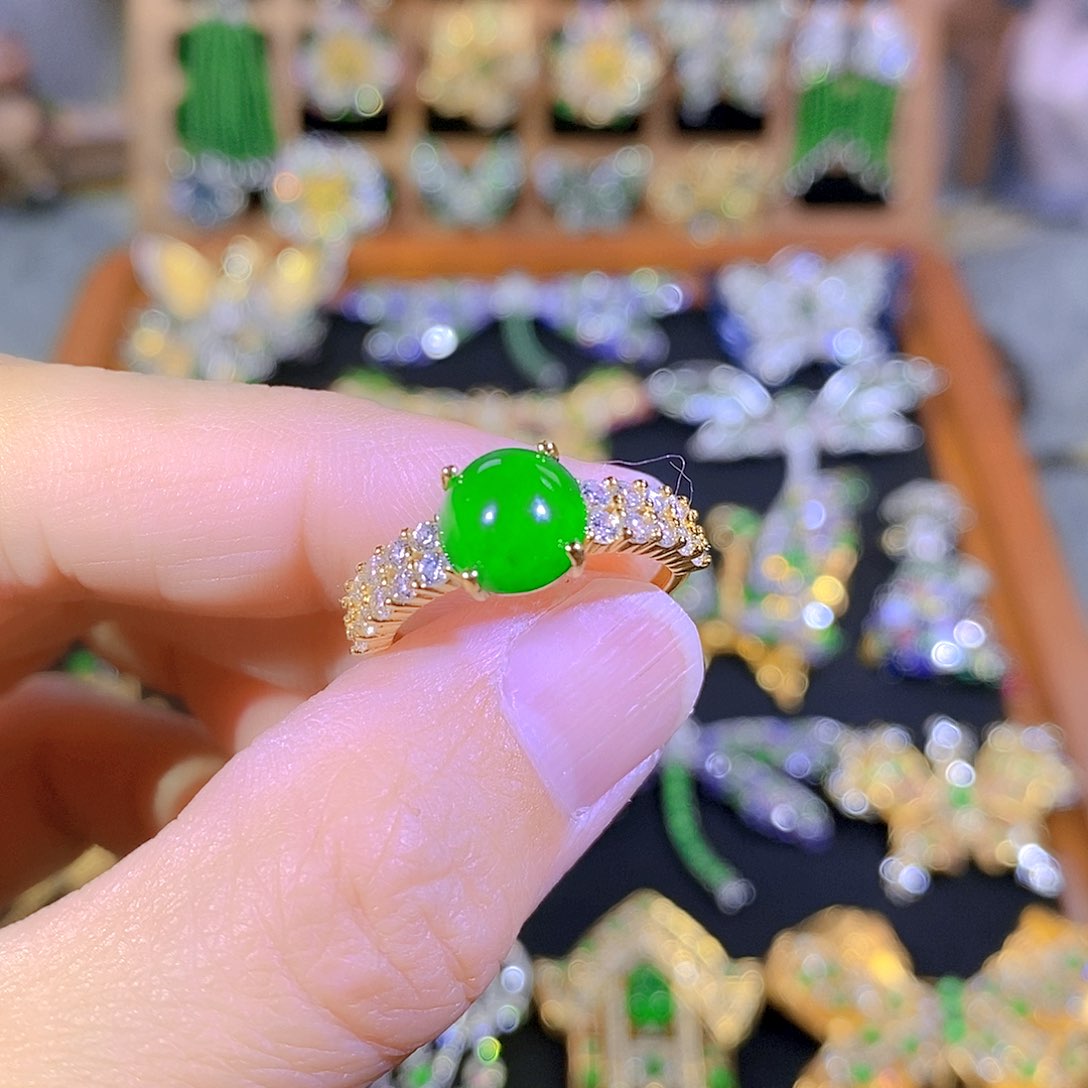 吊坠(不含链)银S925镶嵌翡翠