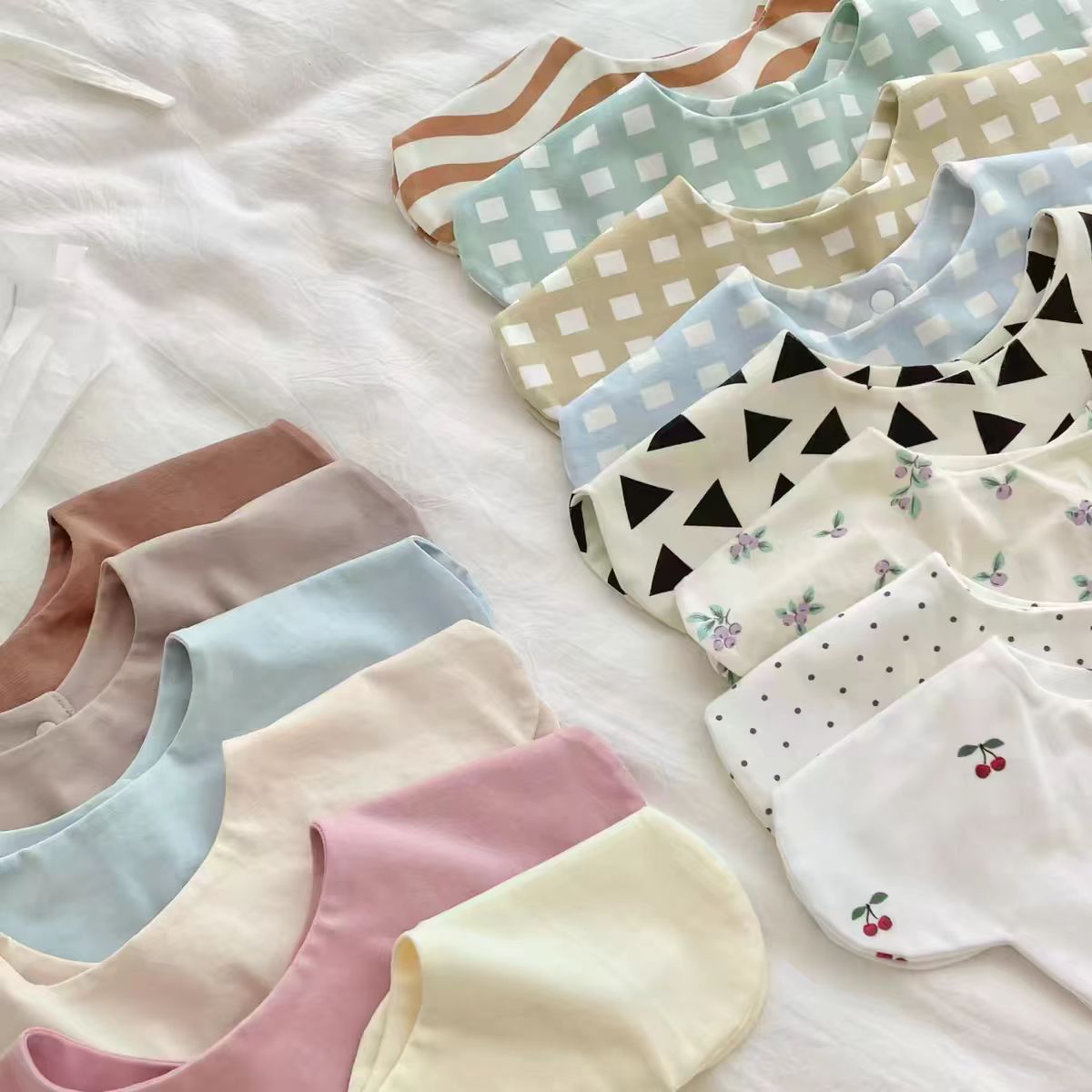 【花瓣款】婴儿韩版薄款口水巾大披肩婴儿围兜新生儿防吐奶宝宝围嘴