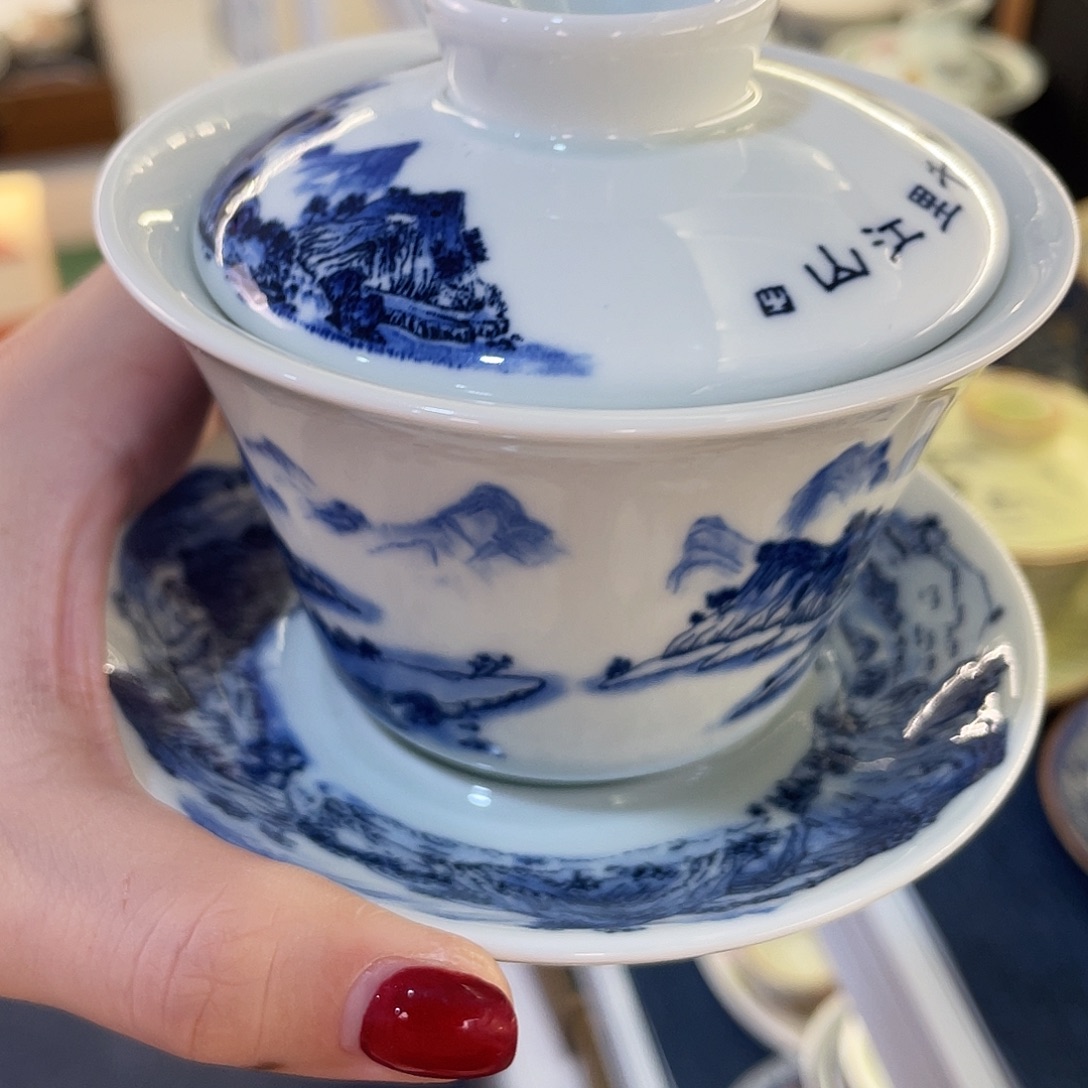 陶景德陶瓷盖碗茶具