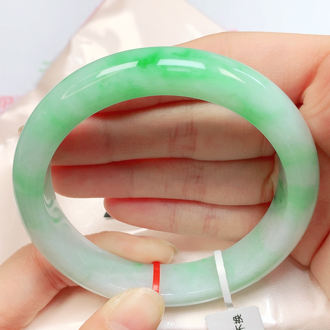 翡翠未镶嵌手镯翡翠手镯58.5