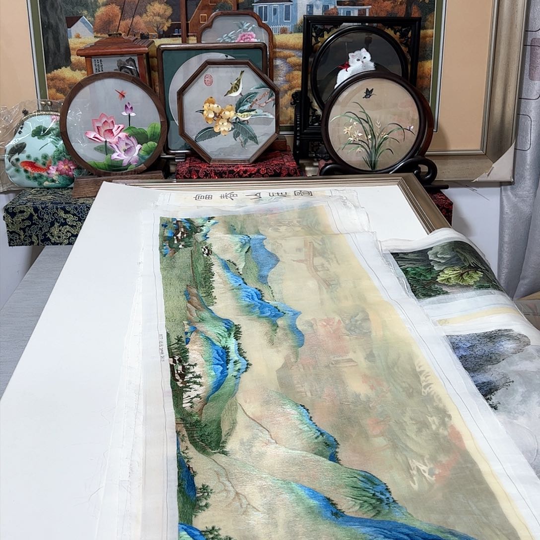 刺绣纯手工刺绣画