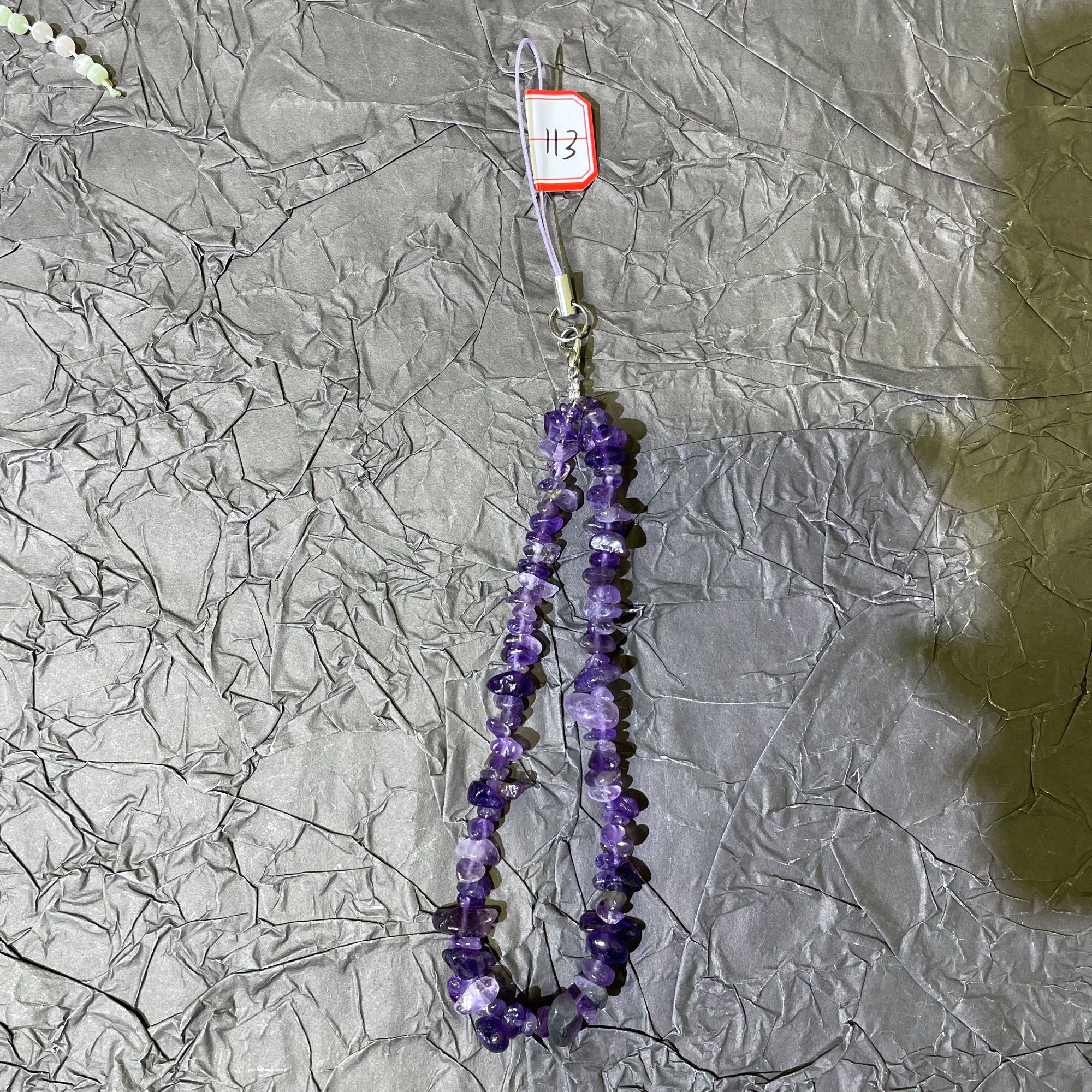 Macrame手工编织手链【紫碎石挂件113】