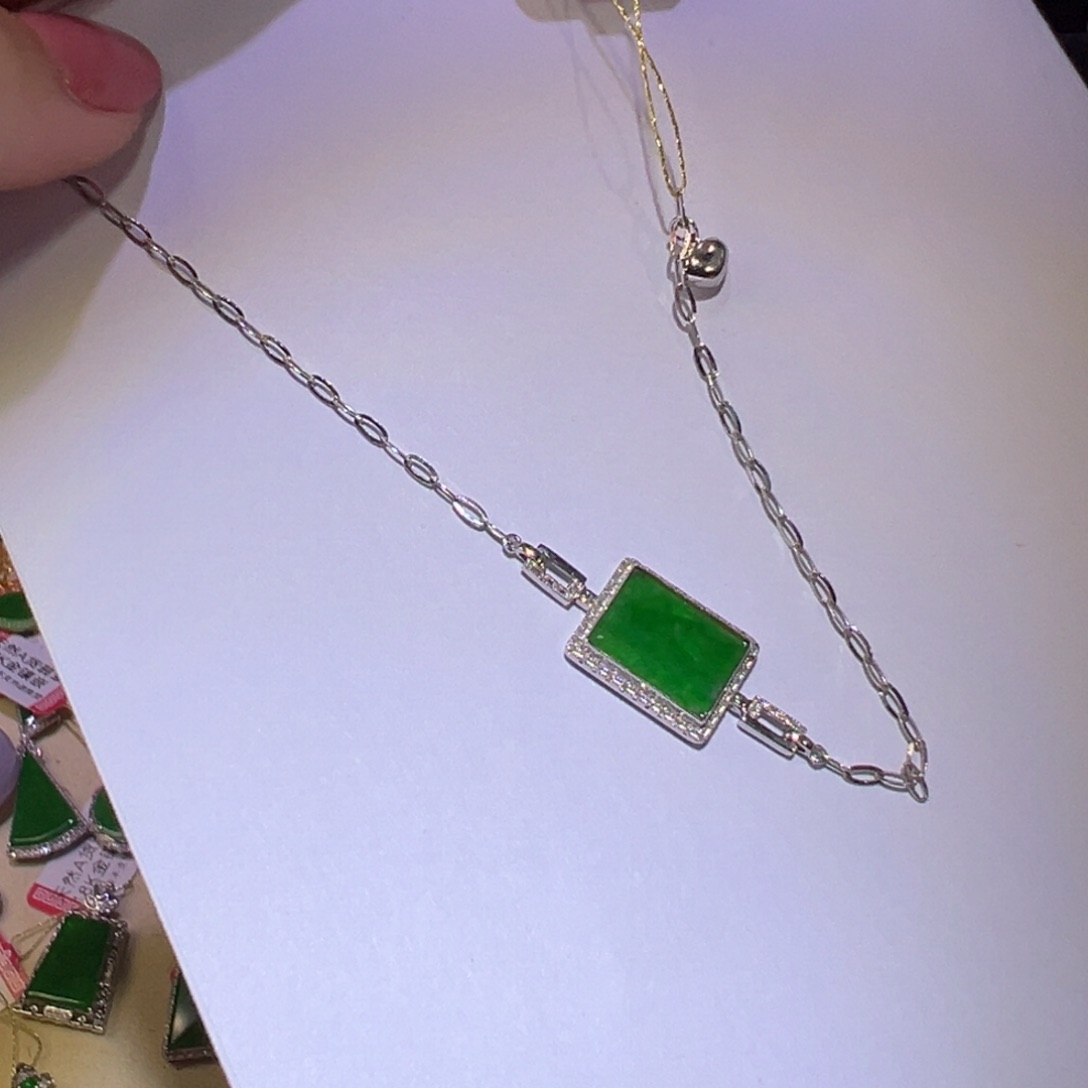 翡翠手链18K金镶嵌手链