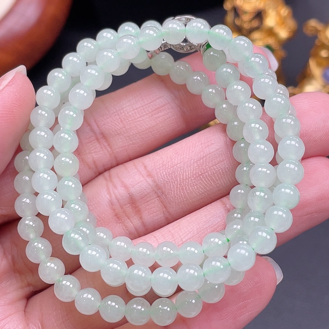 翡翠未镶嵌颈饰翡翠珠子