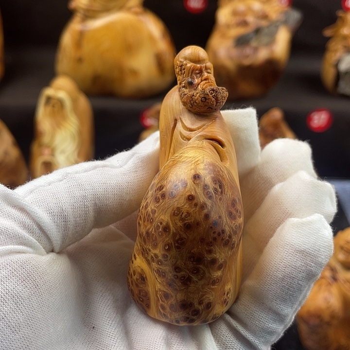 柏木（崖柏）达摩手把件