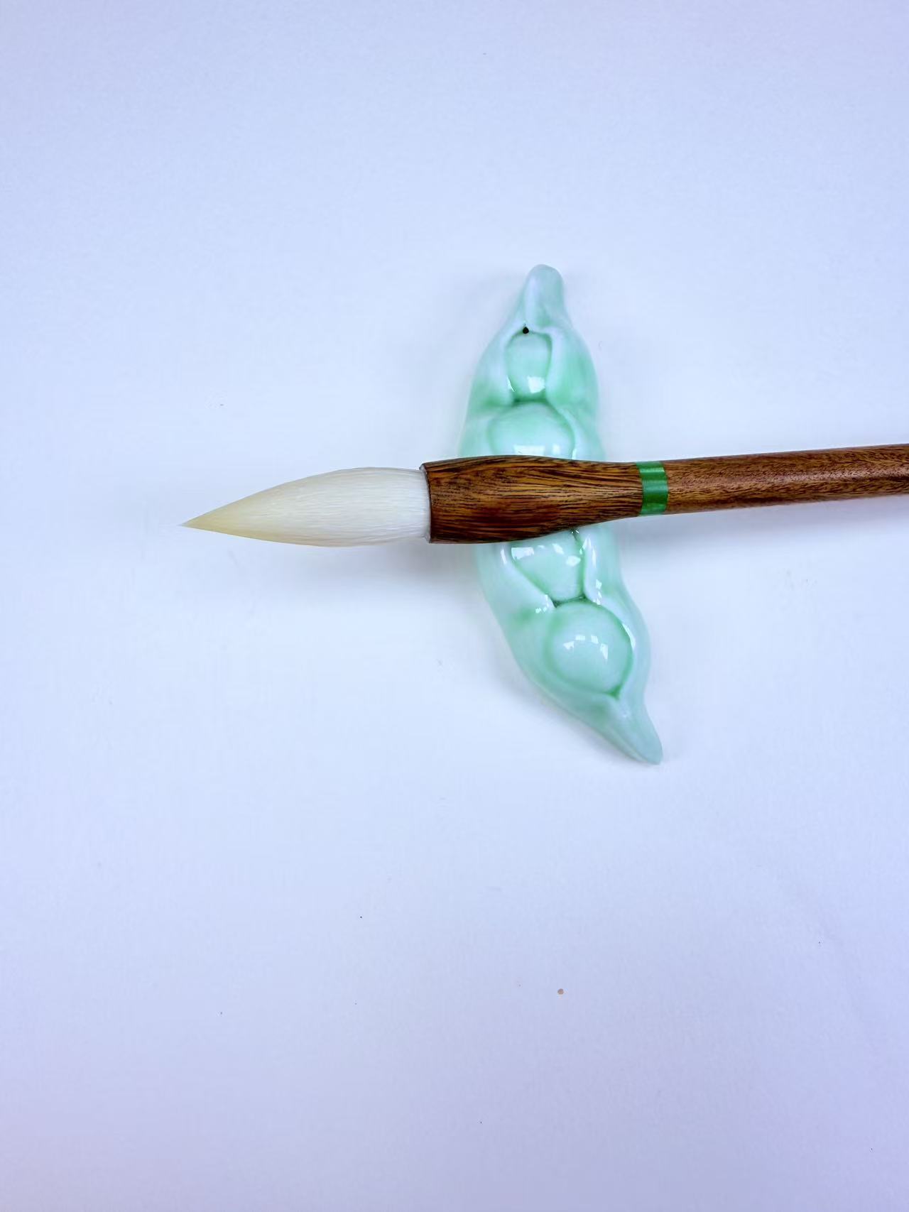 【禅意】纯羊毫毛笔专业级高品质毛笔l绿檀木笔杆散锋发货