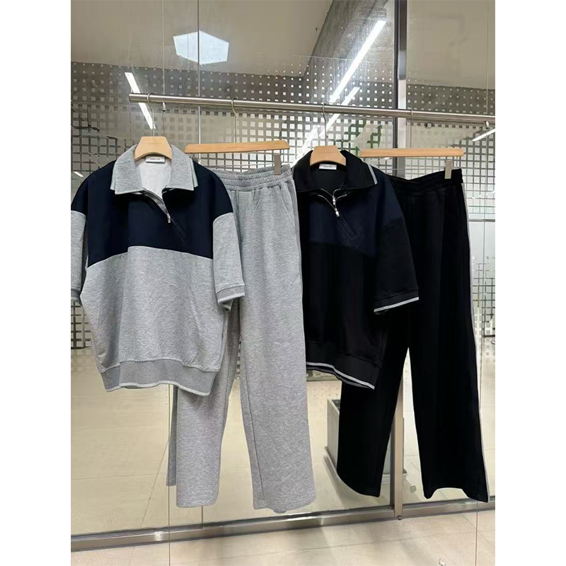 A3029K 韩版简约纯色卫裤宽松阔腿裤直筒休闲裤百搭裤子