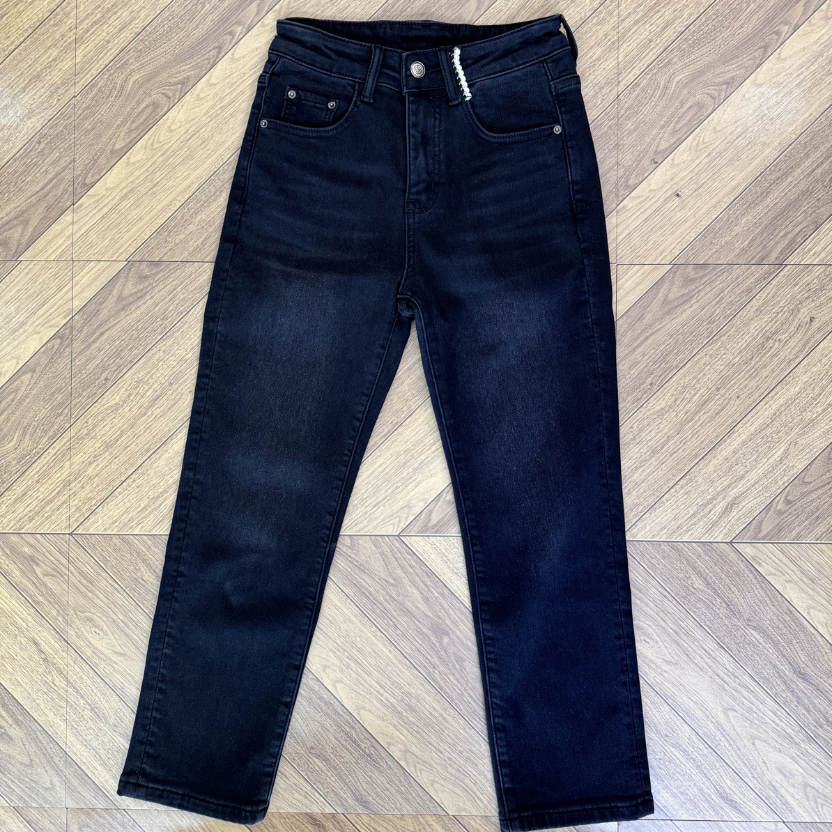 【JINJIN】2025秋冬新款小众设计款加绒牛仔长裤（0377）NO退NO换