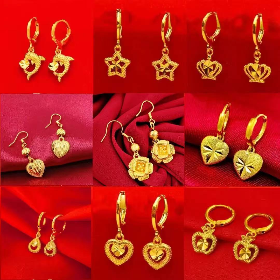 福韵天玺 铜合金耳饰 耳环饰品吊坠金色耳圈合集气质时尚女款百搭