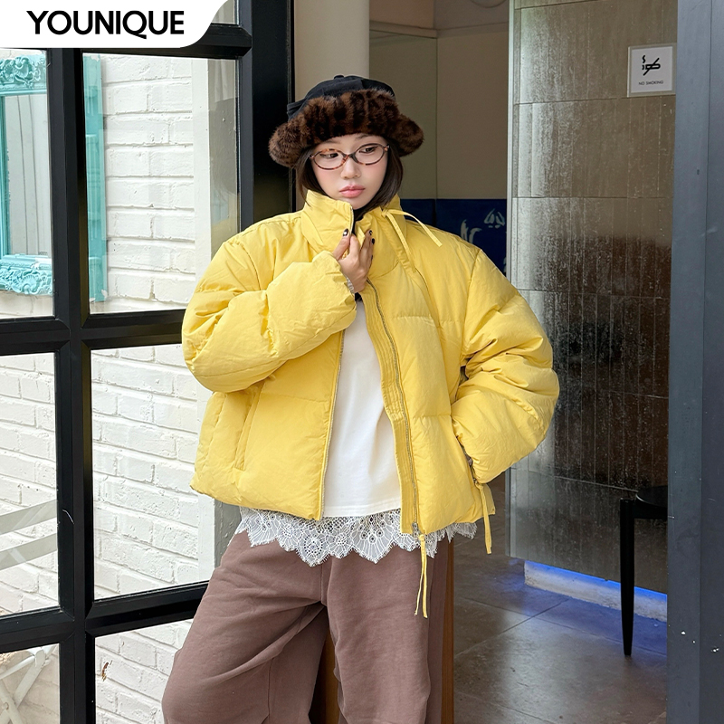 【DONGDONGZHOU】东东周新品25秋冬松花黄鹅绒服外套女