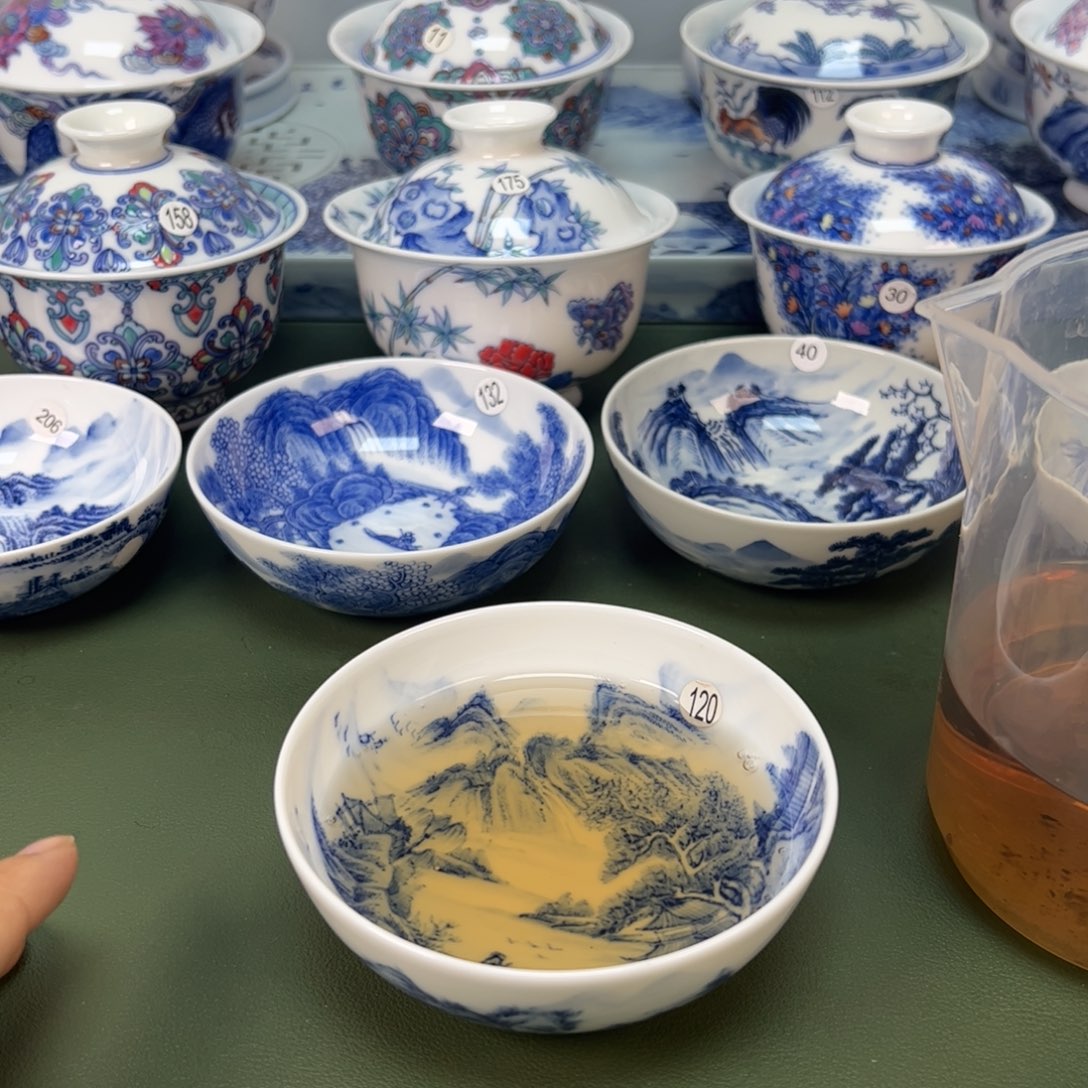 木木景德镇纯手绘茶具120