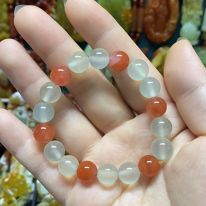 未镶嵌蛇纹石玉手链