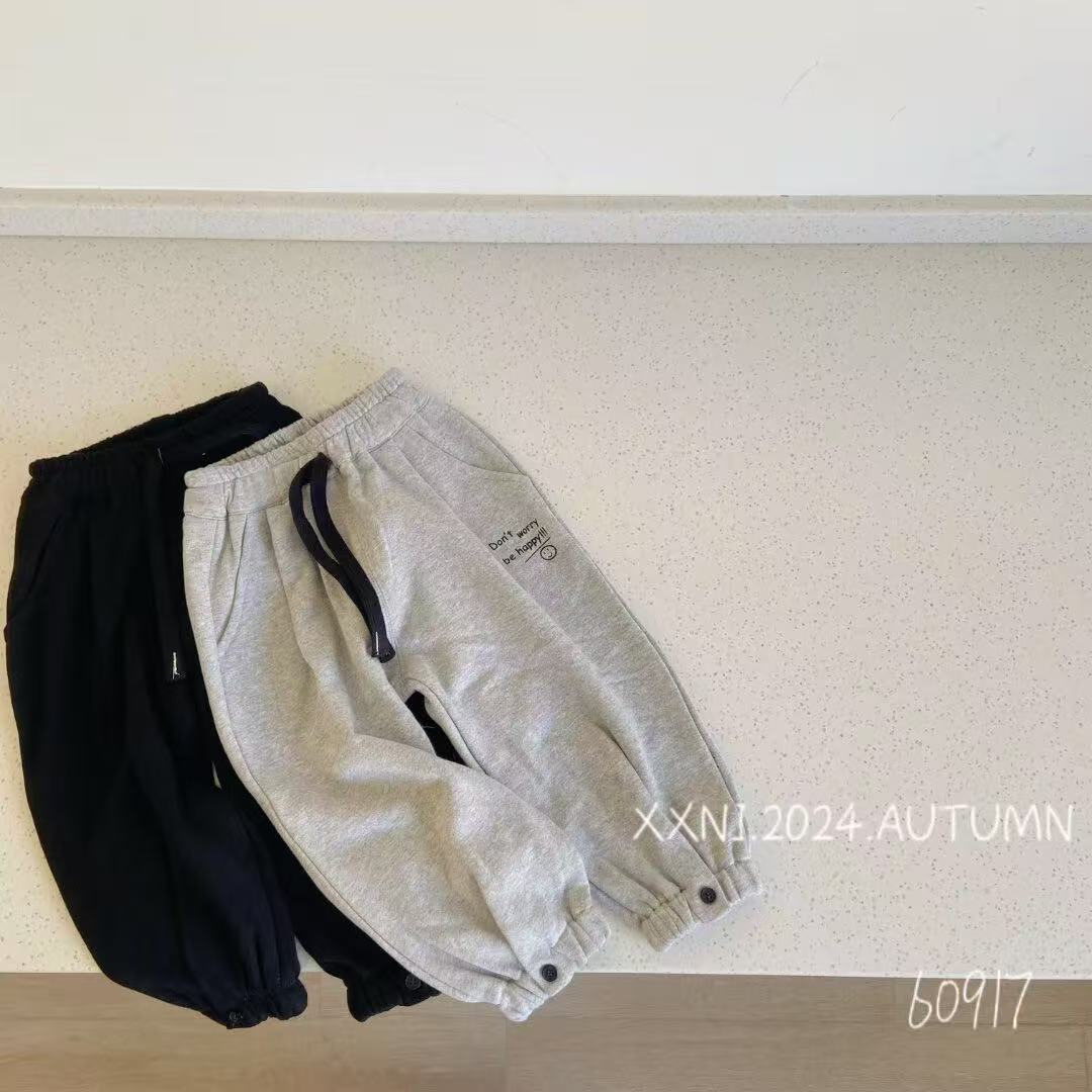 小熊妮儿童春秋休闲裤运动裤 60917 黑色