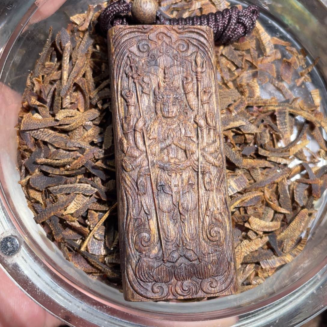 平***生吊坠沉香牌子23g老料