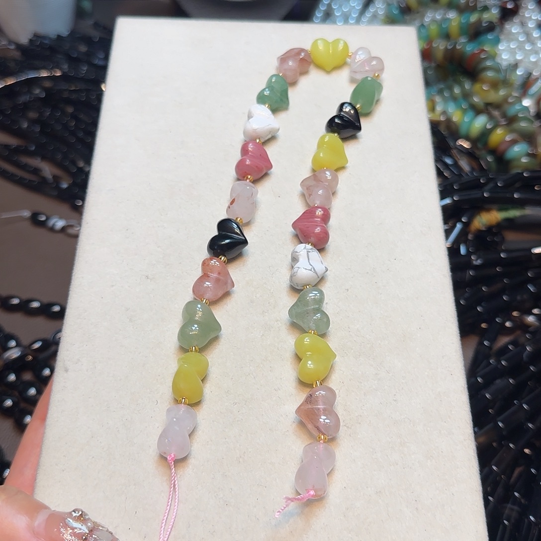 玛瑙/玉髓未镶嵌珠宝半成品多宝横孔一条16mm