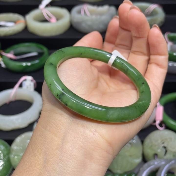 和田玉手镯54+圈口 编号670未镶嵌