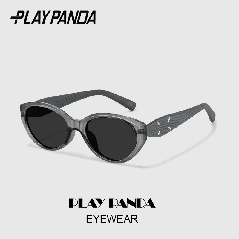 PLAYPANDA猫眼墨镜推荐高级感眼镜网红太阳镜女士防紫外线遮阳镜