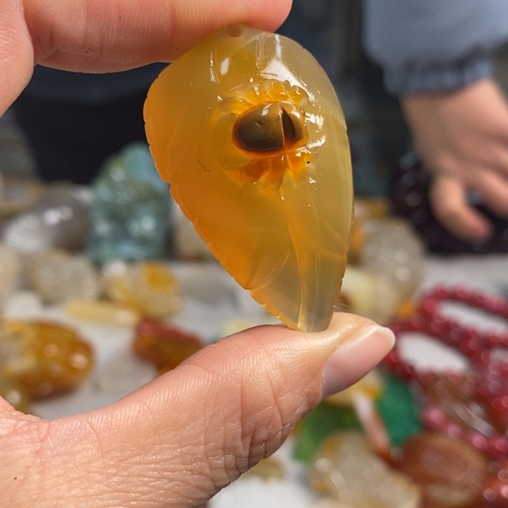 玛瑙/玉髓吊坠(不含链)未镶嵌