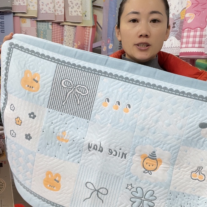 棉特价蓝色百福图