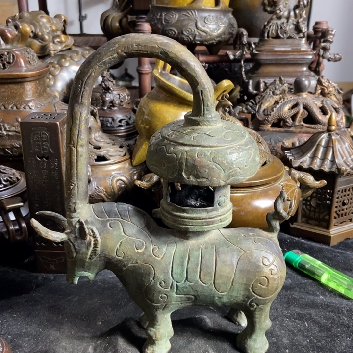 铜器工艺品摆件香炉摆件