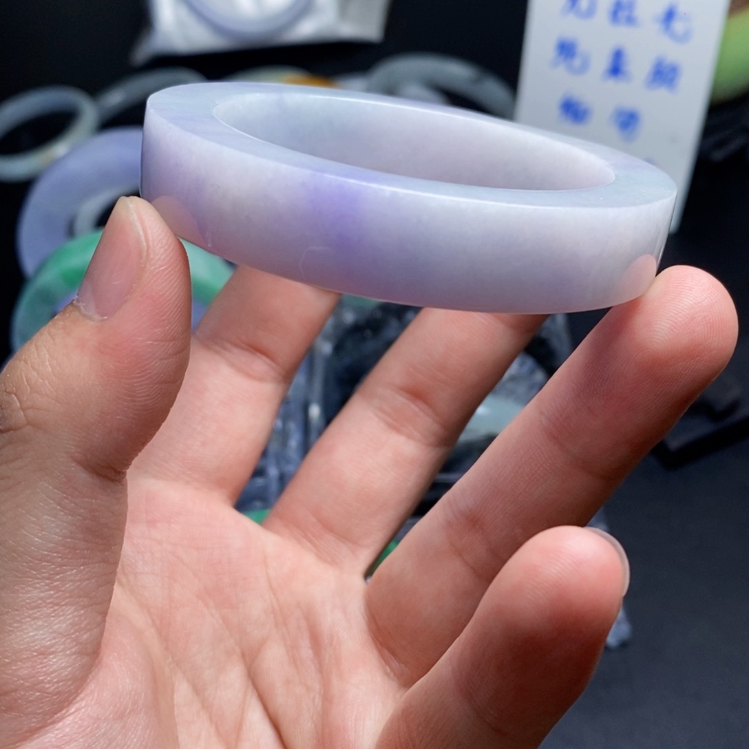 定制翡翠未镶嵌单单美翡翠手镯定制定制不退不换54 57