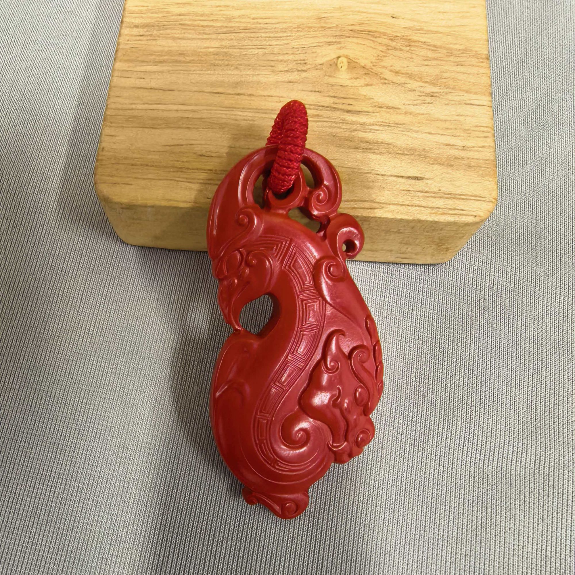 含辰砂工艺品1203-008朱砂吉祥鸟吊坠 时尚简约个性百搭精美精致