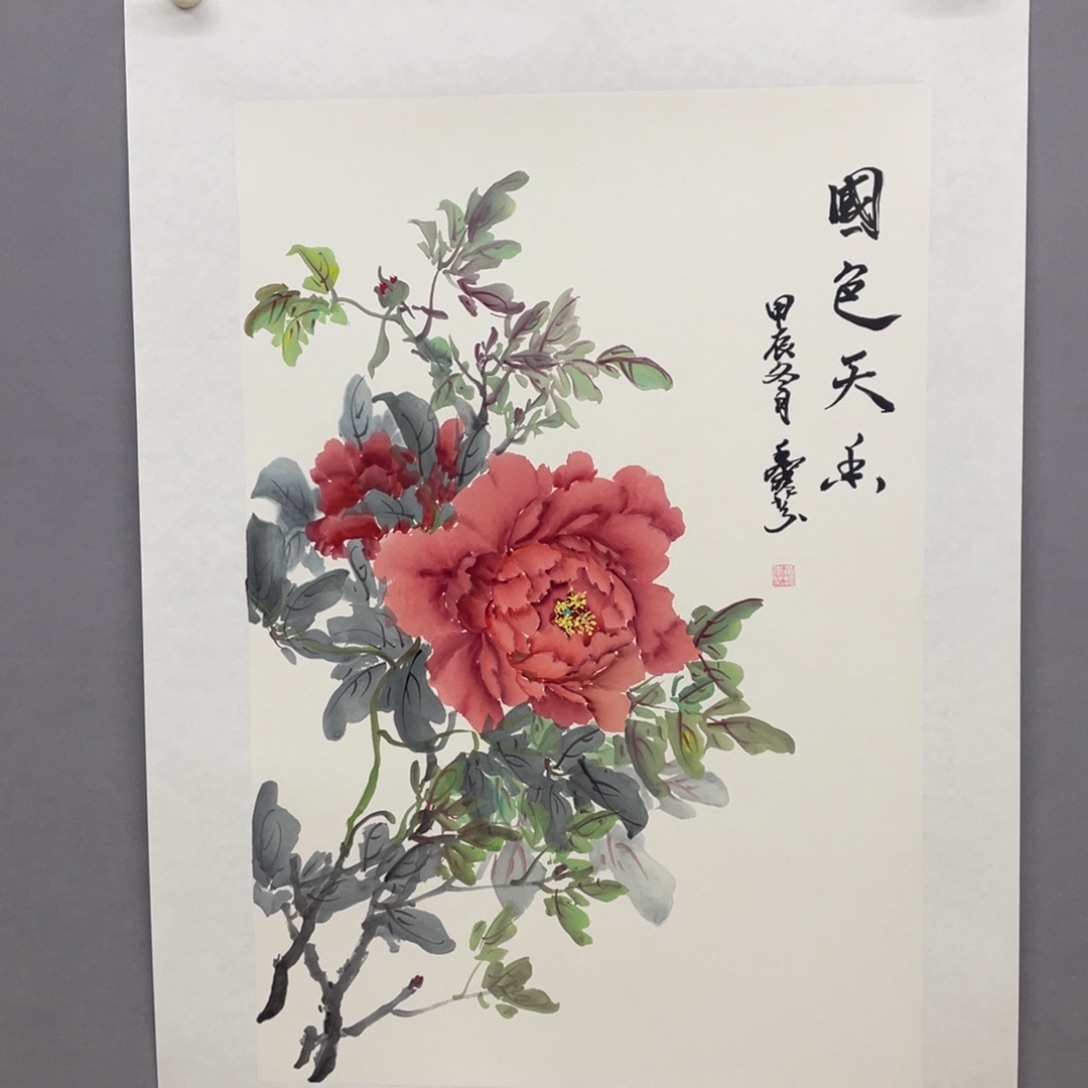 国画艺术家真人手绘