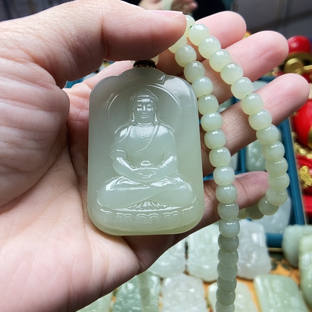 和田玉颈饰未镶嵌酷*