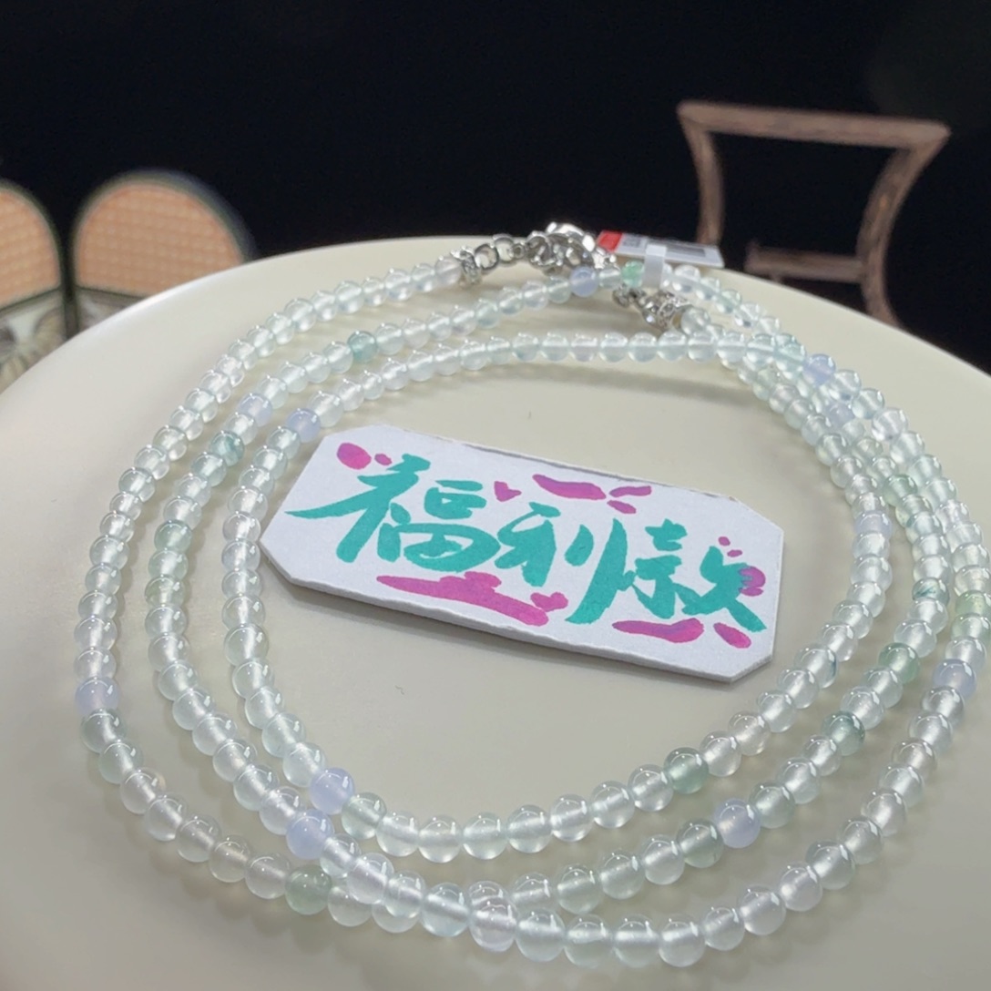 未镶嵌手链翡翠炸光！巨漏！冰波白钢幻彩项链卡3.1