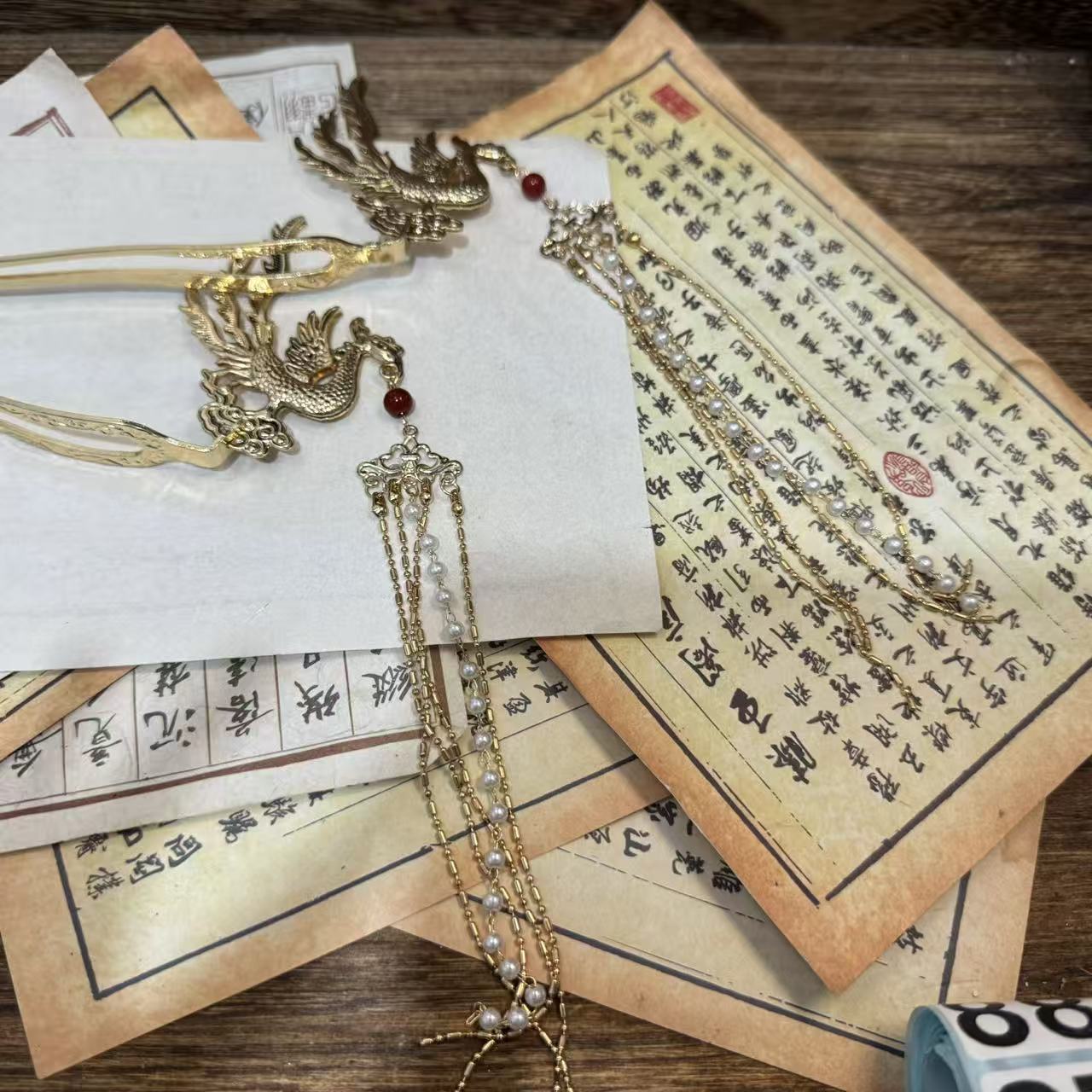 流苏凤簪两只。前尘梦古风汉服配饰