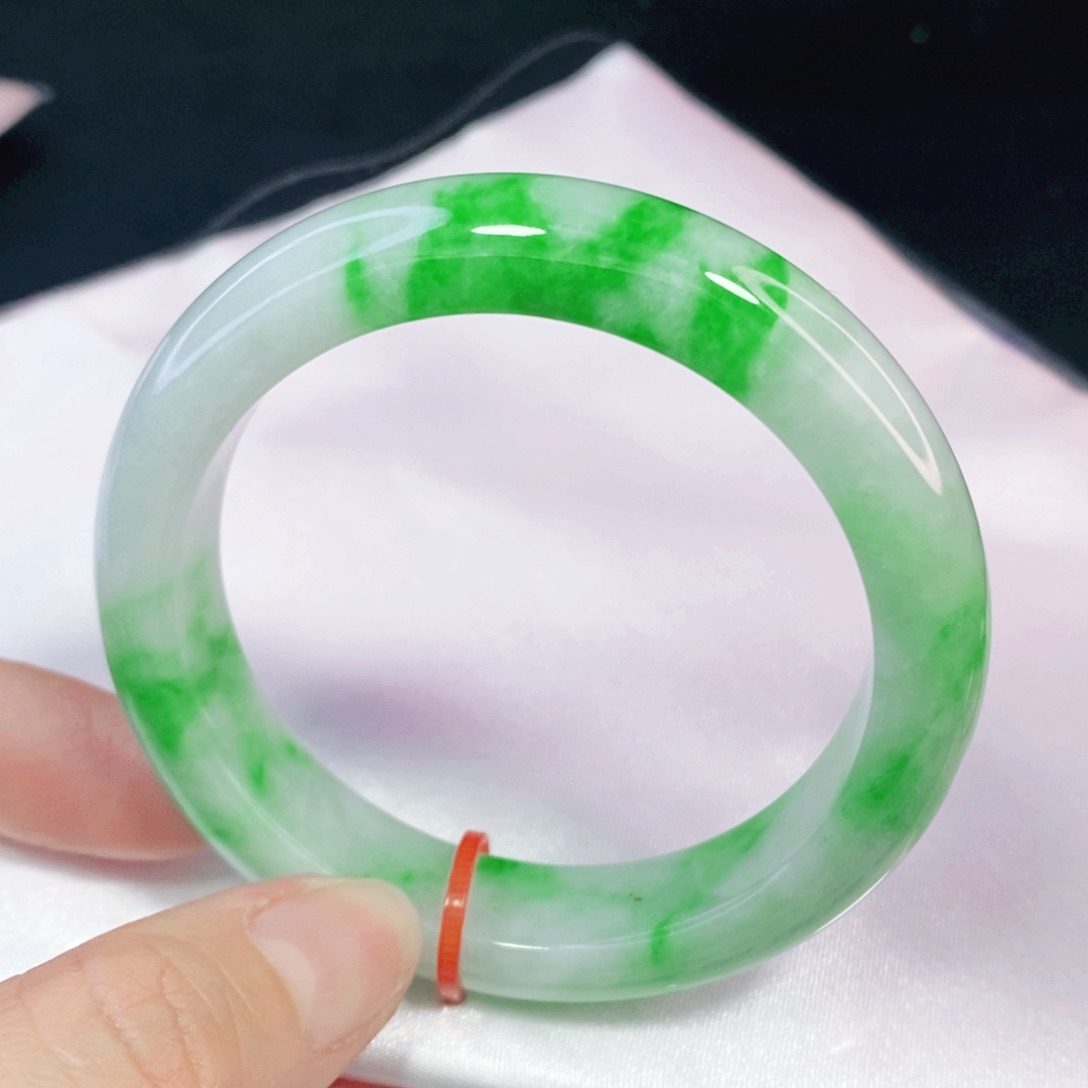 未镶嵌手镯翡翠53.8正圈