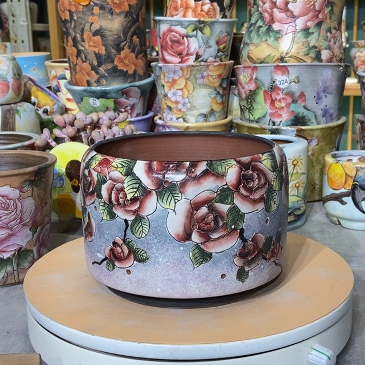 红陶景德镇艺术手绘作品