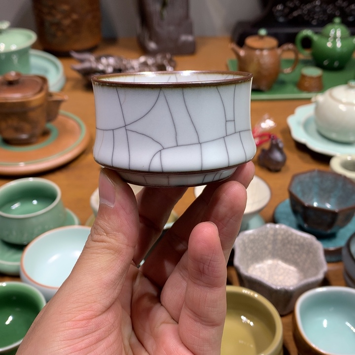 龙泉青瓷哥窑直口