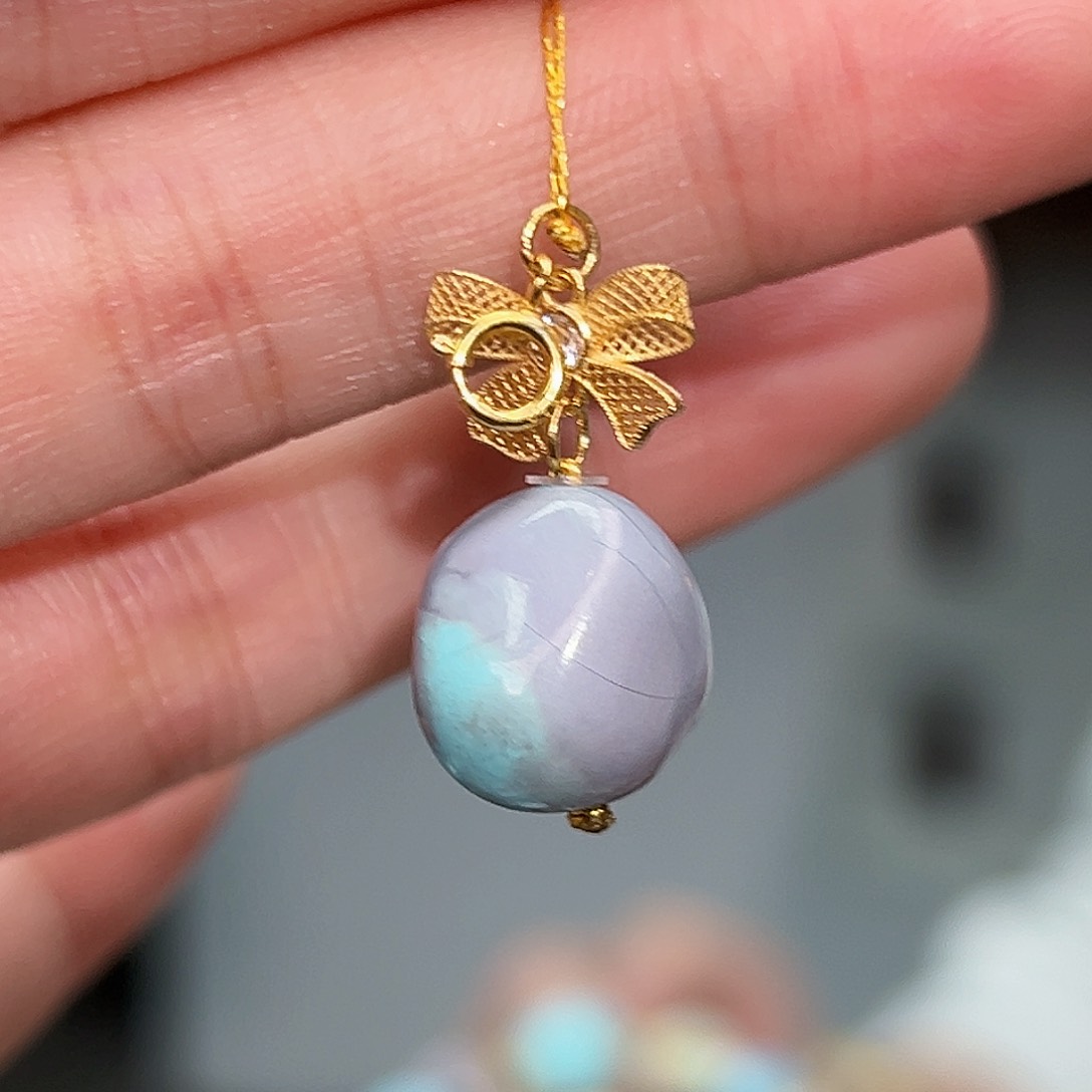 绿松石珠宝奇石18K金镶嵌