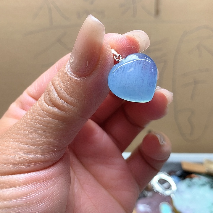 水晶水晶吊坠银S925镶嵌