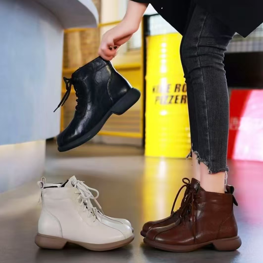 【品牌力荐】秋冬新款复古时尚保暖舒适经典软底软面短靴6070