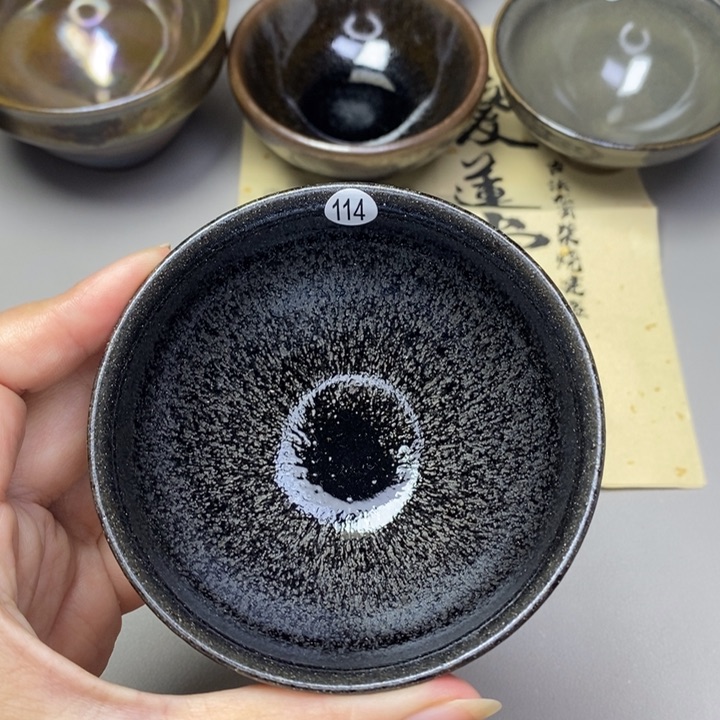 茶盏借*年建窑建盏柴烧主人杯