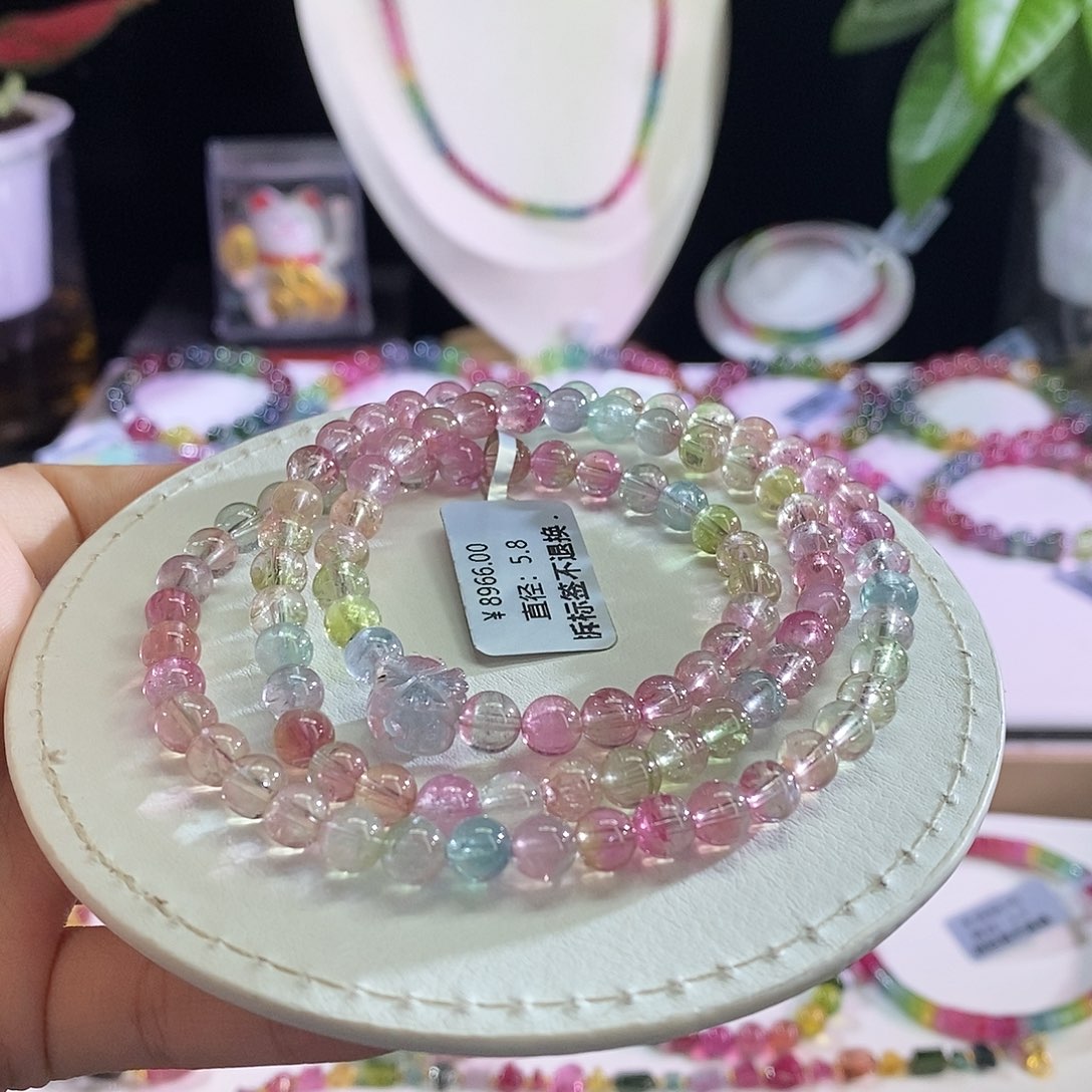 未镶嵌手链碧玺西瓜