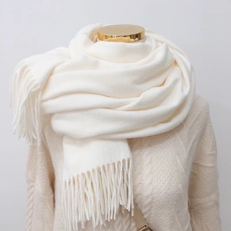 W12 L樱花双面经典时尚180*65厚款围巾